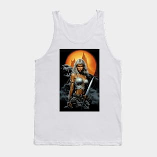 Silver Siren: Unyielding Gaze Tank Top